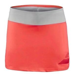Babolat Girl's Fleuro Red & Gray Waistband Tennis Skirt w Briefs